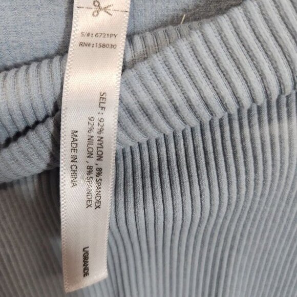 Love Tree Ribbed‎ Biker Shorts in Dusty Blue - Size large - Picture 6 of 6